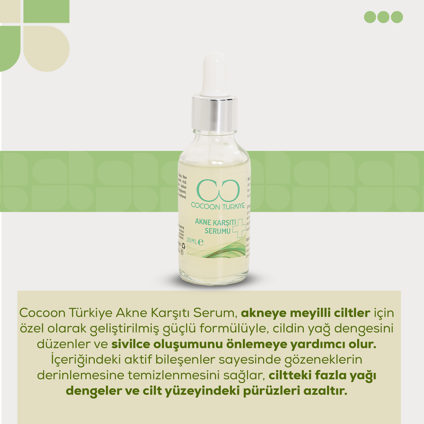 Cocoon Türkiye Akne Karşıtı Serum – 30 ml
