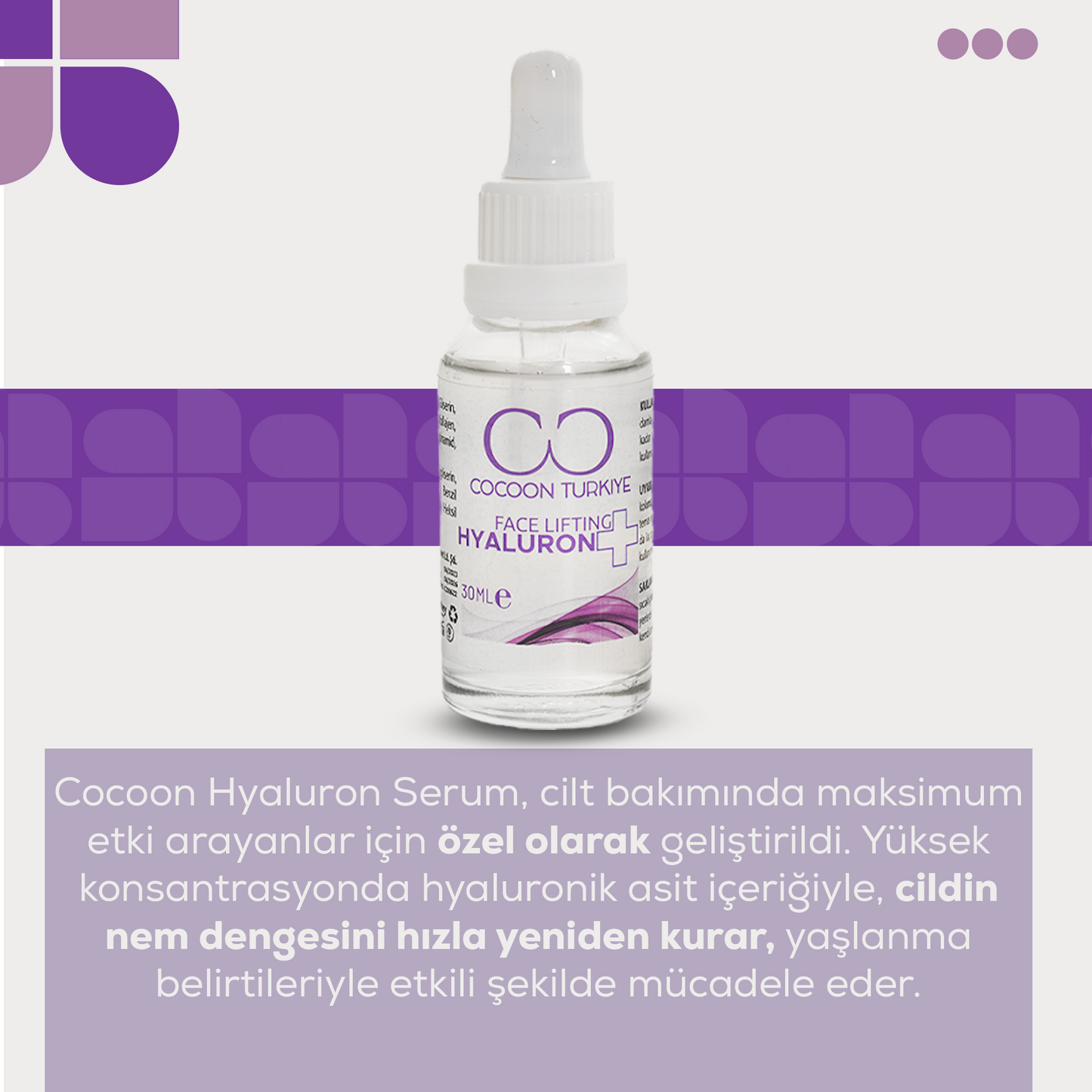 Cocoon Türkiye Yaşlanma Karşıtı Hyaluron Serum – 30 ml